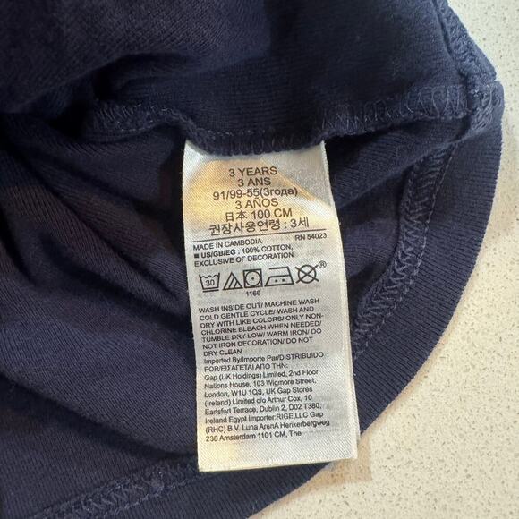 Baby Gap Disney Collab Toddler Girl 3T Minnie Mouse Navy Long Sleeve Shirt - Picture 5 of 6